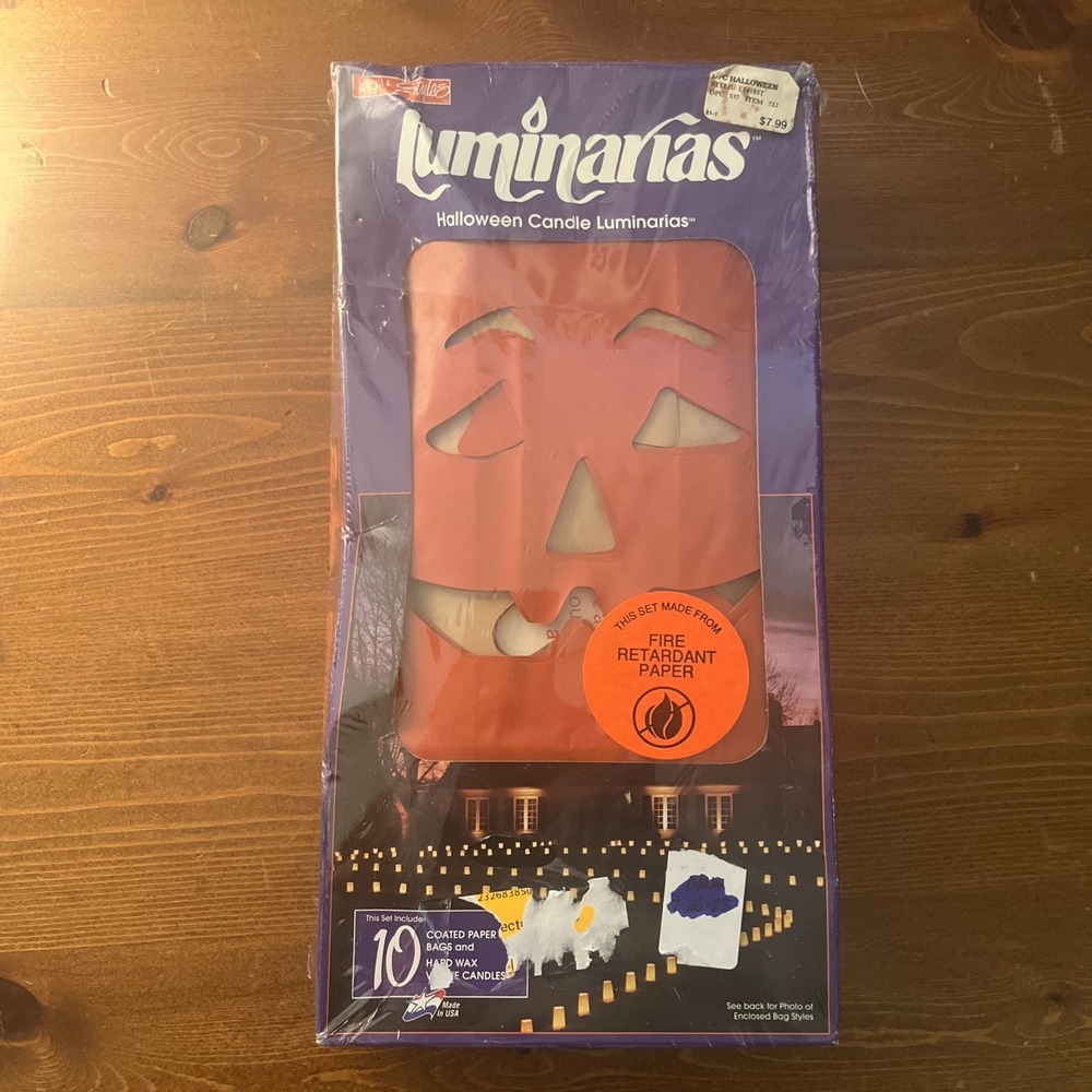 New Vtg Light Styles Luminarias Wax Bags for Candles Halloween set of 10